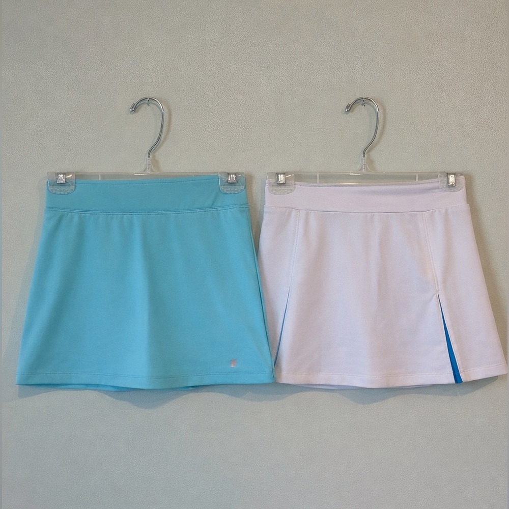 Bundle of Two Tennis Skirts, Girls Size Medium, Fila and Prince, Cute Skirt Set